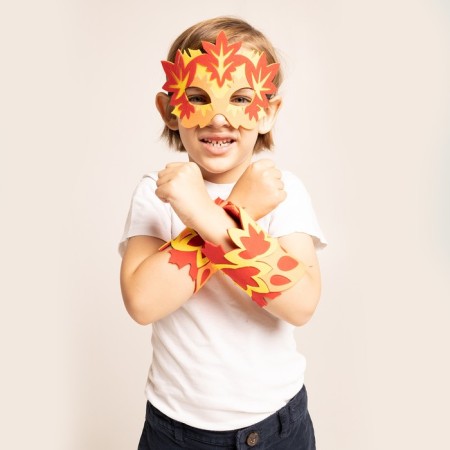 Carnival set "Autumn Joy": Mask and Bracelets-3