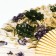 Fan bamboo, textile h = 21 cm "flowers" with a cover, beige