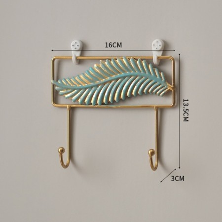 Wall metal hooks "feather", 13.5 x 16 x 3 cm, load up to 3 kg-2