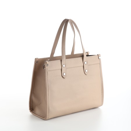 Women's bag with zipper, Textura, average size, beige color-2