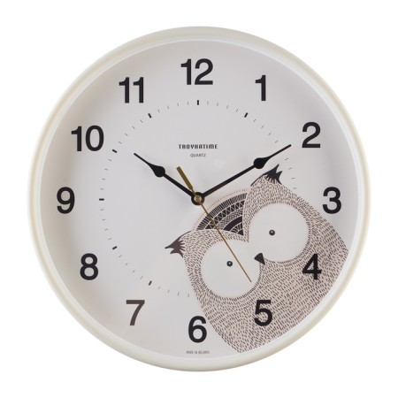 Wall clock, series: interior, "owl", d-30.5 cm, smooth move