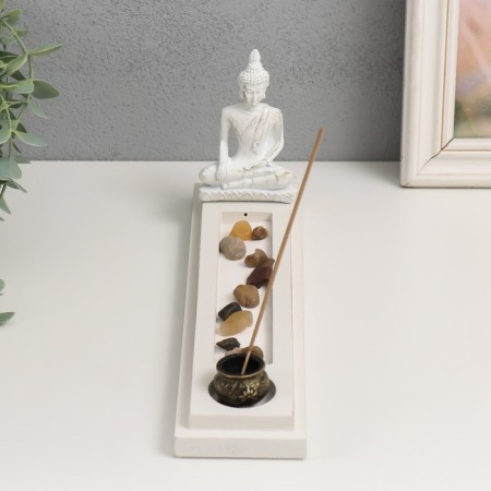 Standing for incense "Buddha" sand+aroma -fingernail+stones 29x7x12.2 cm