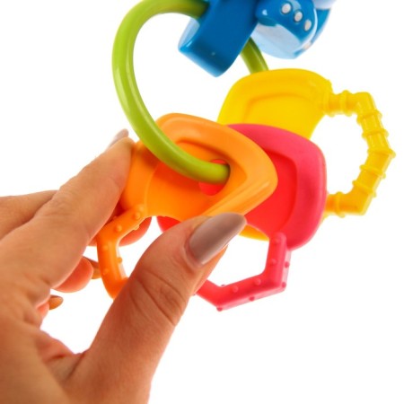 A rattle "Elephant", with elastic elements, color of mix, crush me-3