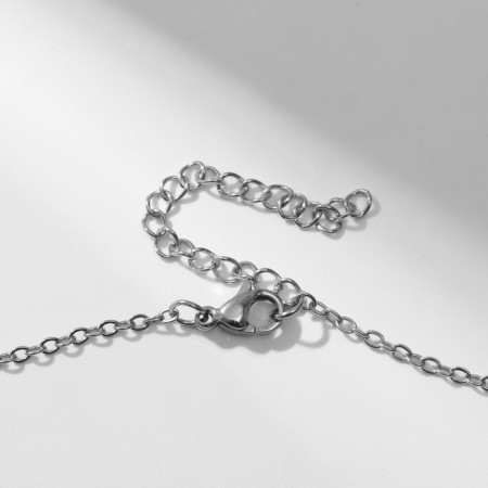 Pendant "Heart" with dragon, color black silver, 45 cm-3