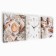 Carty clock is wall-mounted, modular "coffee", silent, 35 x 110 cm, triptych
