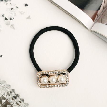 Hair elastic band "Lorenza" 6 cm, rectangle-1