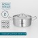 Hanna Knövell stainless steel pan with a lid, 2 l, d = 18 cm, h = 8 cm, wall thickness 0.6 mm, induction