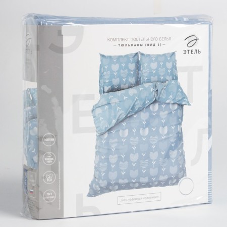 Bedding Ethel euros “Tulips” (view 2) 200*217 cm, 220*240 cm, 70*70 cm - 2 pcs-6