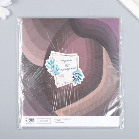 Scrapbooking paper "petals" density 180 g 15.5x17 cm-3