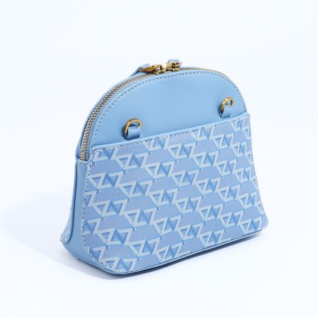 Bag Cross-Bodi with a zipper, blue color-2