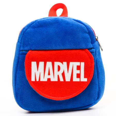 Blue backpack on a zipper, with a pocket, 19 x 22 cm "Super-heroes", Avengers-2