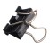 A set of paper clamps 15 mm, 12 pieces, in packaging, black