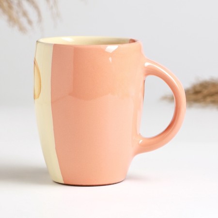 Mug "Festive" 0.4l / 11.5x9.5cm, peach kiss-1