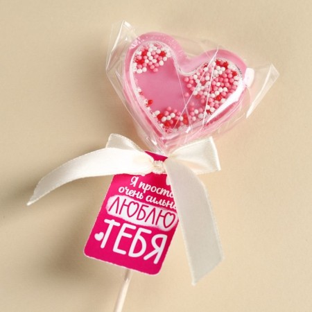 Lighting Light "I love you" Taste: Raspberry, without sugar, 30 g.-3