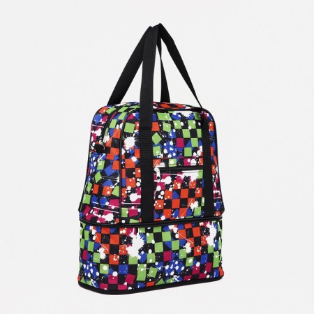Lightning bag, external pocket, with an increase, black color/multi -colored-2