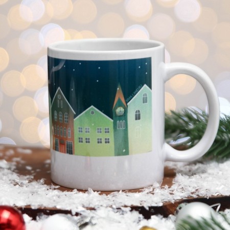 Mug "Family Happiness!" couple, Christmas tree, 320 ml-2
