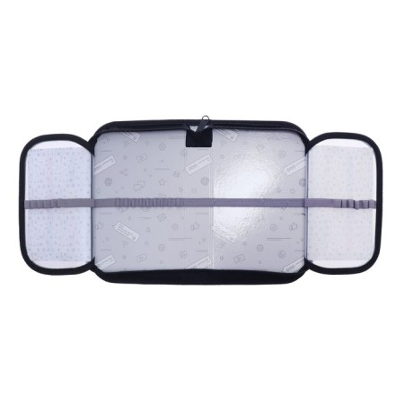 Penal 1 section, 130 x 210 x 40 mm, 2 folding strips, fabric, calligrata top, Content "goose"-4
