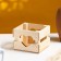 Kashpo wooden 12 × 11 × 9 cm "odnushka light", two -string, heart, natural give beautifully