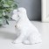 Souvenir Ceramics "Dog breed spaniel" White, rhinestones 8.2x9.3x7.3 cm