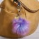 Fluffy on the ring "Rainbow ball with ears" mix 10x7x7 cm