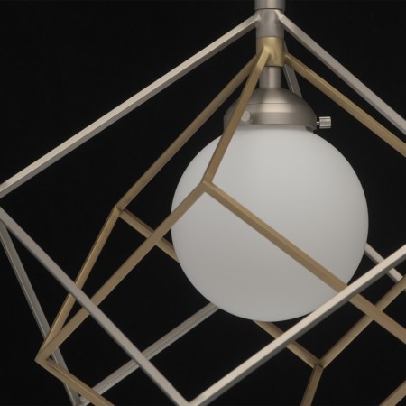 Lamp "Prism", 7W LED 3000k 560lm, nickel color, bronze-3