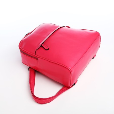 Women's backpack made of artificial leather with lightning, 2 pockets, color fuchsia-4