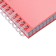 Notebook A5-80 sheets in a cage, on a crest, a plastic cover, a removable ruler made of transparent plastic, coral