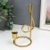 Summary Metal for 1 candle "Violin key" gold 20.7x7.7x9.3 cm