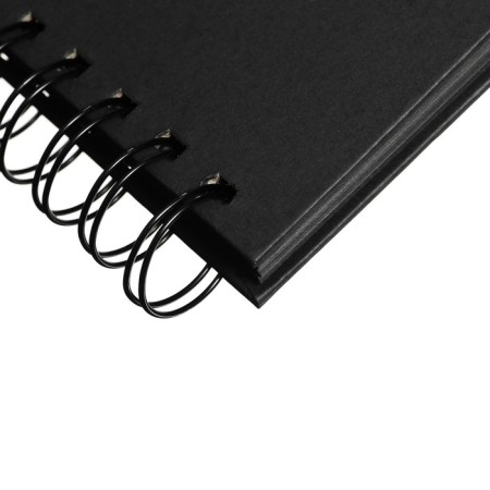 Sketchbook B5, 30 black sheets, density 240 grams, solid cover on the crest of black-3