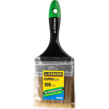 Brush flat Stayer Universal-Aarth, artificial bristles, wooden pen, 100 mm-1