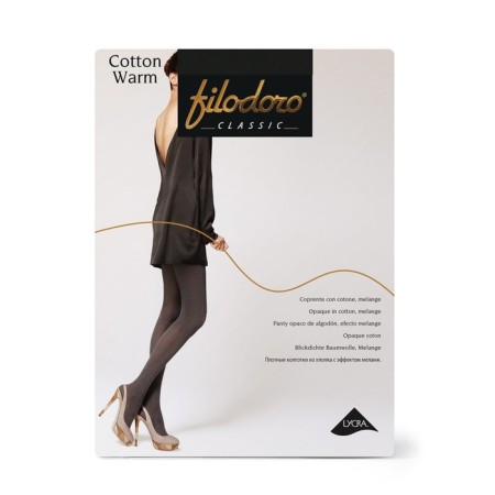 Women's tights Filodoro Cotton Warm, 60 Den, size 2, color Nero-1