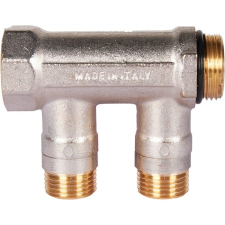 Collector Stout SMB 6210 341202, 1/2 ", 2 exits, with ball valves 3/4", red handles-2