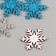Decor for creativity "Color Snowflakes" 3x3 cm on a glue basis (set 12 pcs) mix