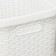 Besnaya basket with a rattan lid, 40 l, 37 × 29 × 48 cm, white color