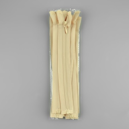 Lightning "Spiral", No. 3, detachable, automatic lock, 20 cm, beige color-2