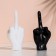 Figure candle "Hand-Facing Hand", 10x4 cm, black