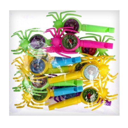 Whistle "Spider" with a puzzle, the color of mix-4