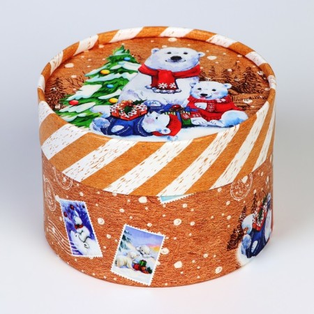 Box for Makarun tube without a window "Bear", 12 x 8 cm-3