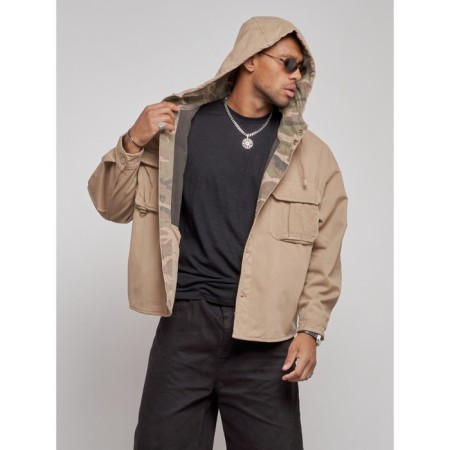 Jeaning jacket men's, size 48, beige color-5