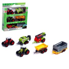 Set of metal tractors 