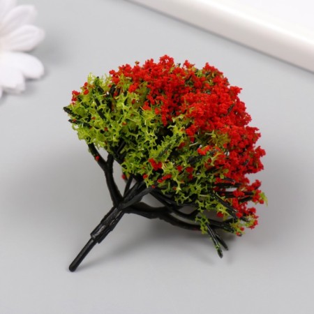 Artificial plant for creativity plastic "Fiery tree" 9 cm-1