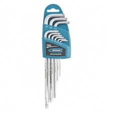 A set of keys to IMBUS GROSS, Torx-TT, 9 pcs., T10-T50, S2, satinized