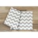 Sheet, size 150 × 210 cm, zigzag print, gray color