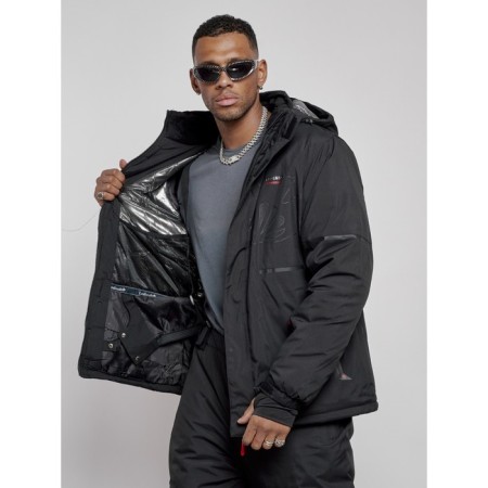 Male winter ski costume, size 48, black color-12