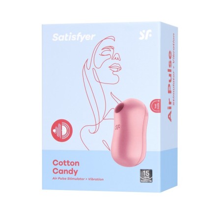 Vacuum-wave contactless stimulator of the Satiffyer Cotton Candy clitoris, silicone, pink color-3