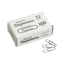 Office clips Globus, 100 pcs., 22 mm, without coating