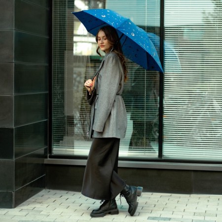 Women's Mechanical “Cosmos” umbrella, 8 spokes, d = 95, dark blue color-10