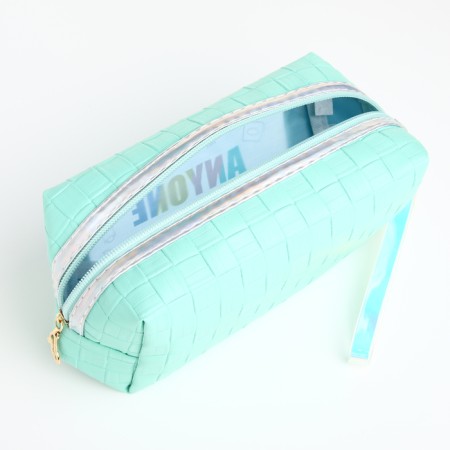Lightning cosmetic bag, green color-3