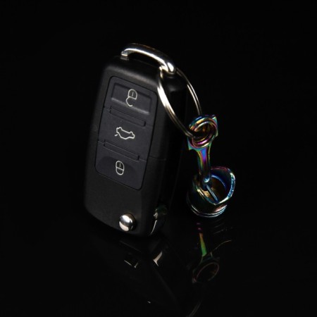 Cartage keychain, piston, metal, mother -of -pearl-2