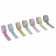 Sticky tape polymer for decor with sparkles "pastel", 15 mm x 3 m (set 7 pcs)